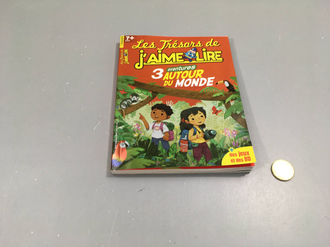 Les trésors de j'aime lire, 3 aventures autour du monde, 8ans +, moins cher chez Petit Kiwi