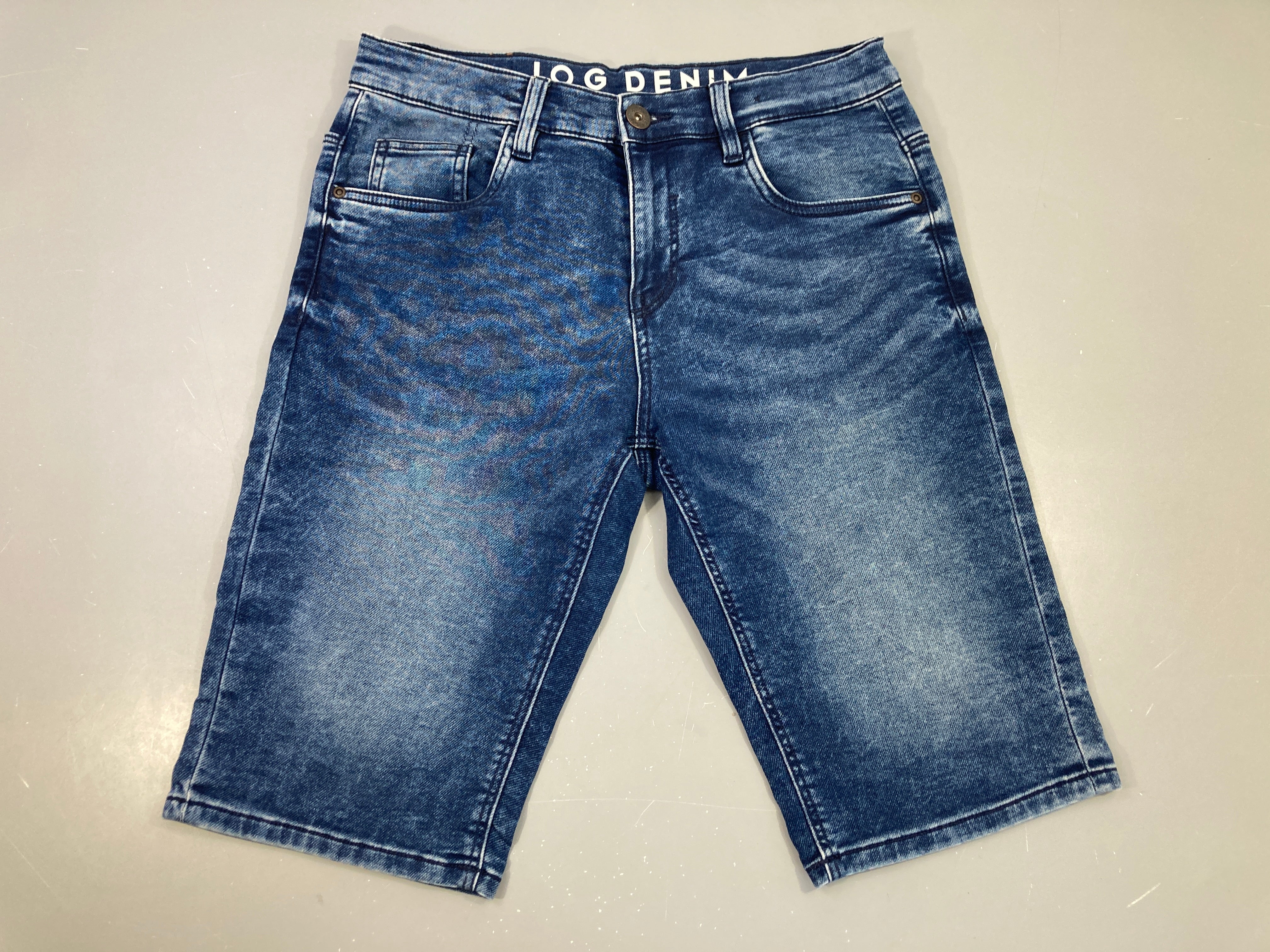 Bermuda Jog Denim foncé effet