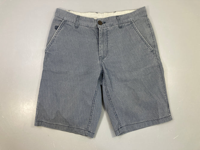 Bermuda gris minis losanges, moins cher chez Petit Kiwi