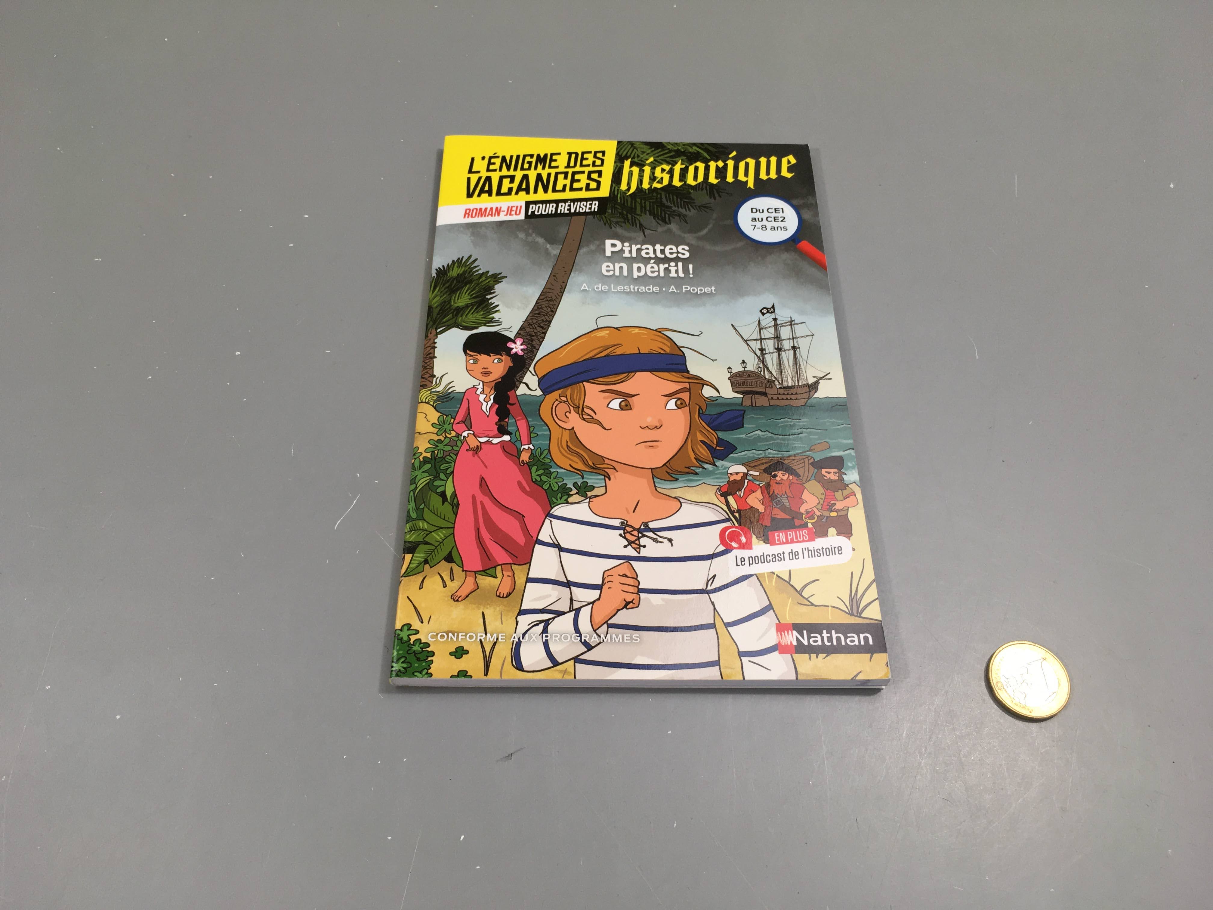 L'énigme des vacances, roman jeu pour réviser, Pirates en péril, Nathan, 7-8 ans