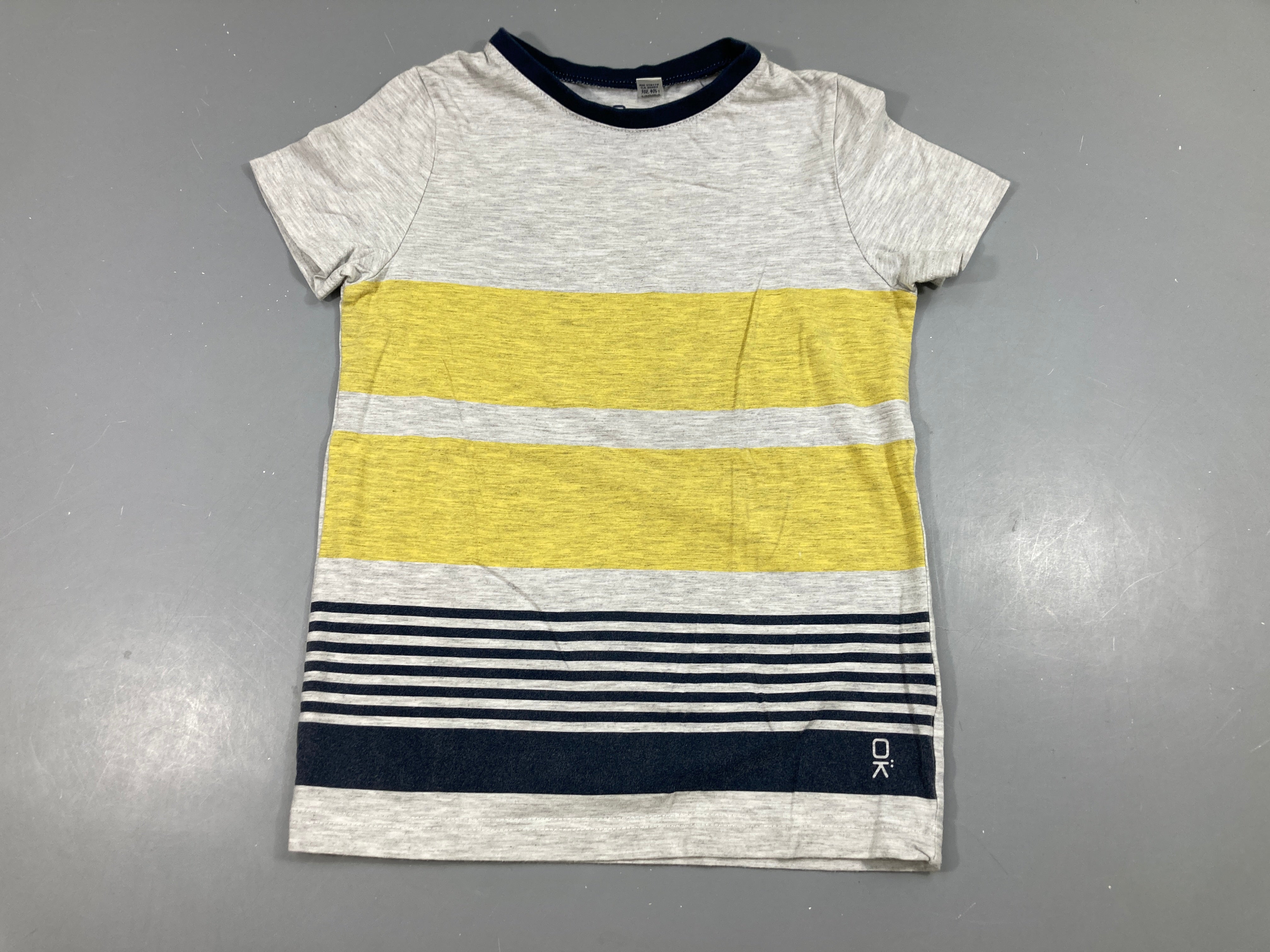 T-shirt m.c gris jaune bleu