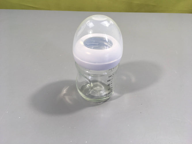 Biberon en verre 120ml, sans tétine, moins cher chez Petit Kiwi