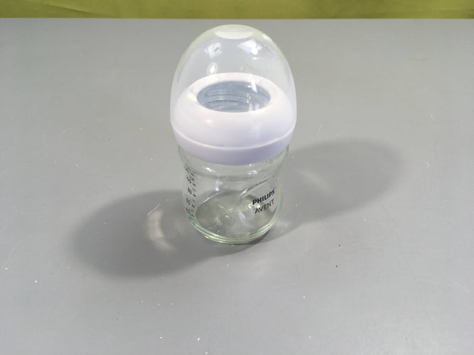 Biberon en verre 120ml, sans tétine, moins cher chez Petit Kiwi