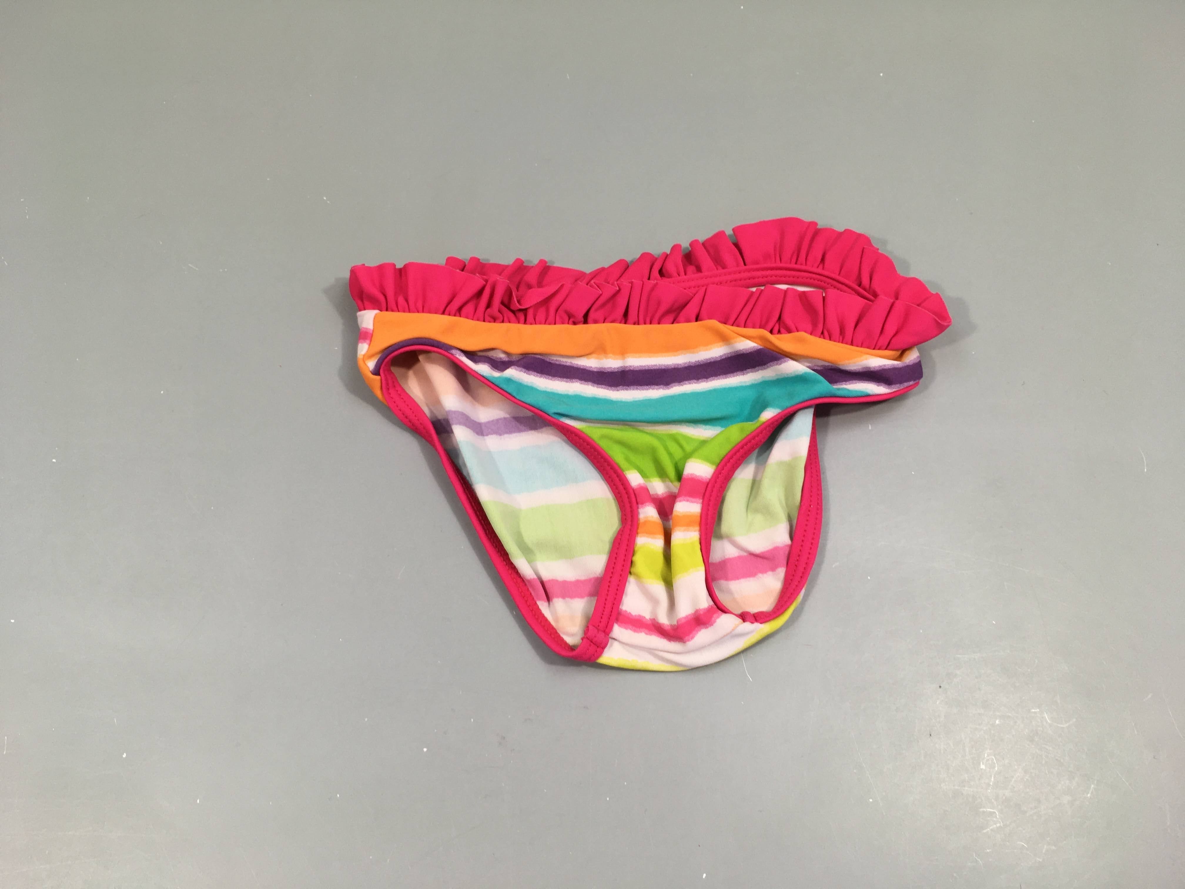 Culotte de maillot rose rayé