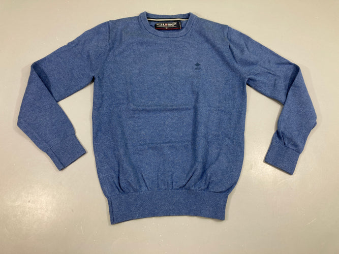 Pull bleu 13% laine, moins cher chez Petit Kiwi