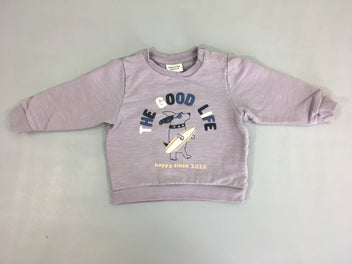Sweat parme flammé Good Chien