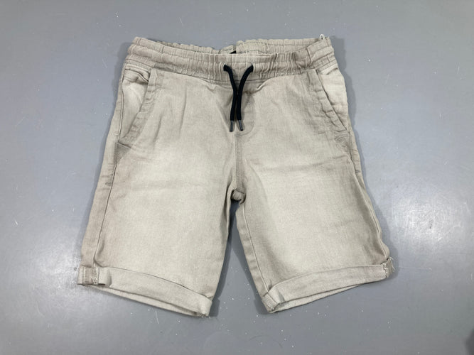 Bermuda à revers gris taille élastique, moins cher chez Petit Kiwi