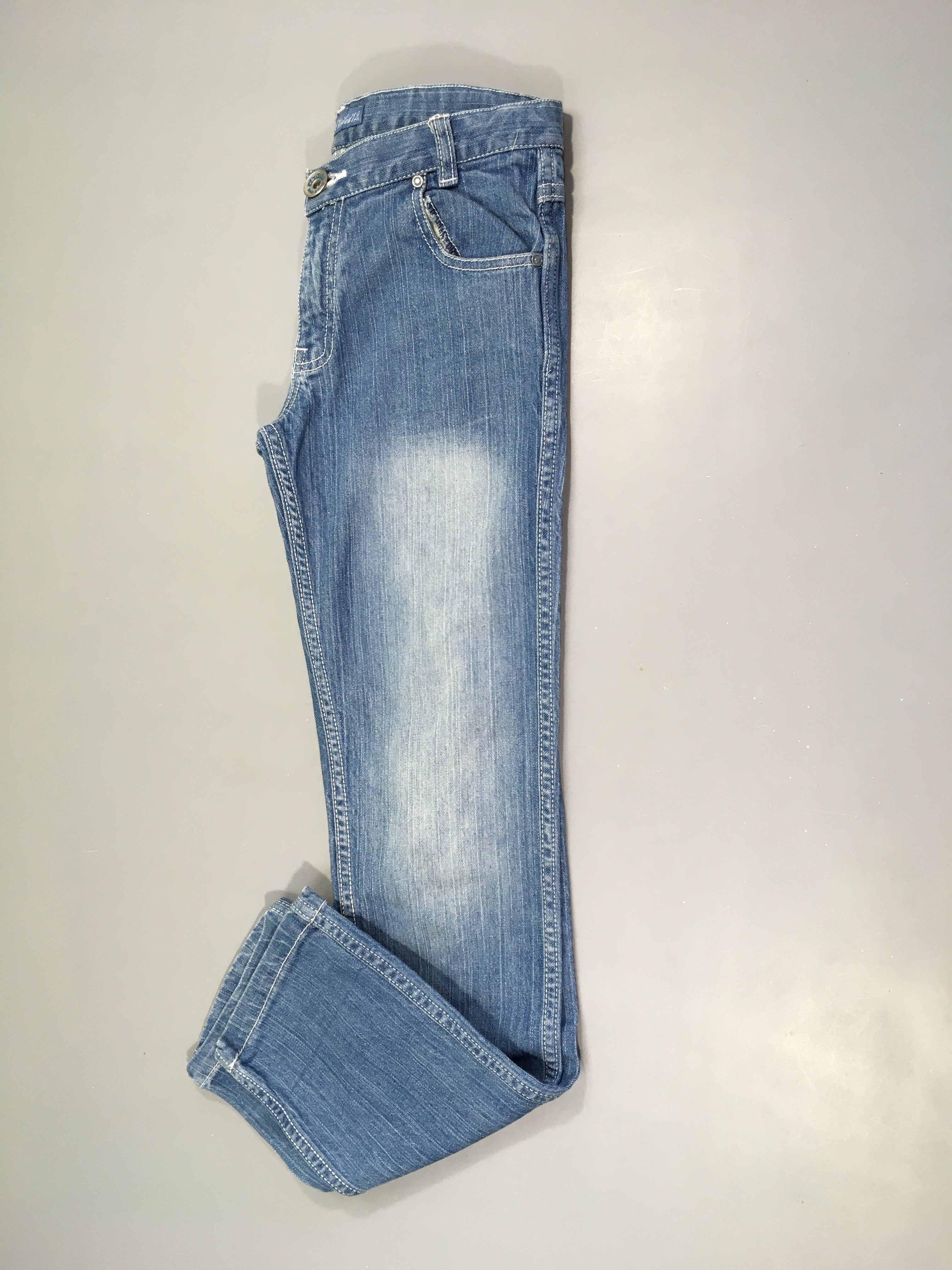 Pantalon denim poches fleurs arrières, Chemiland