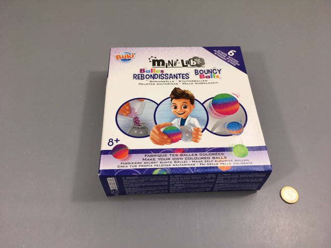 Mini lab, Fabrique tes balles rebondissantes, 8+, complet, moins cher chez Petit Kiwi