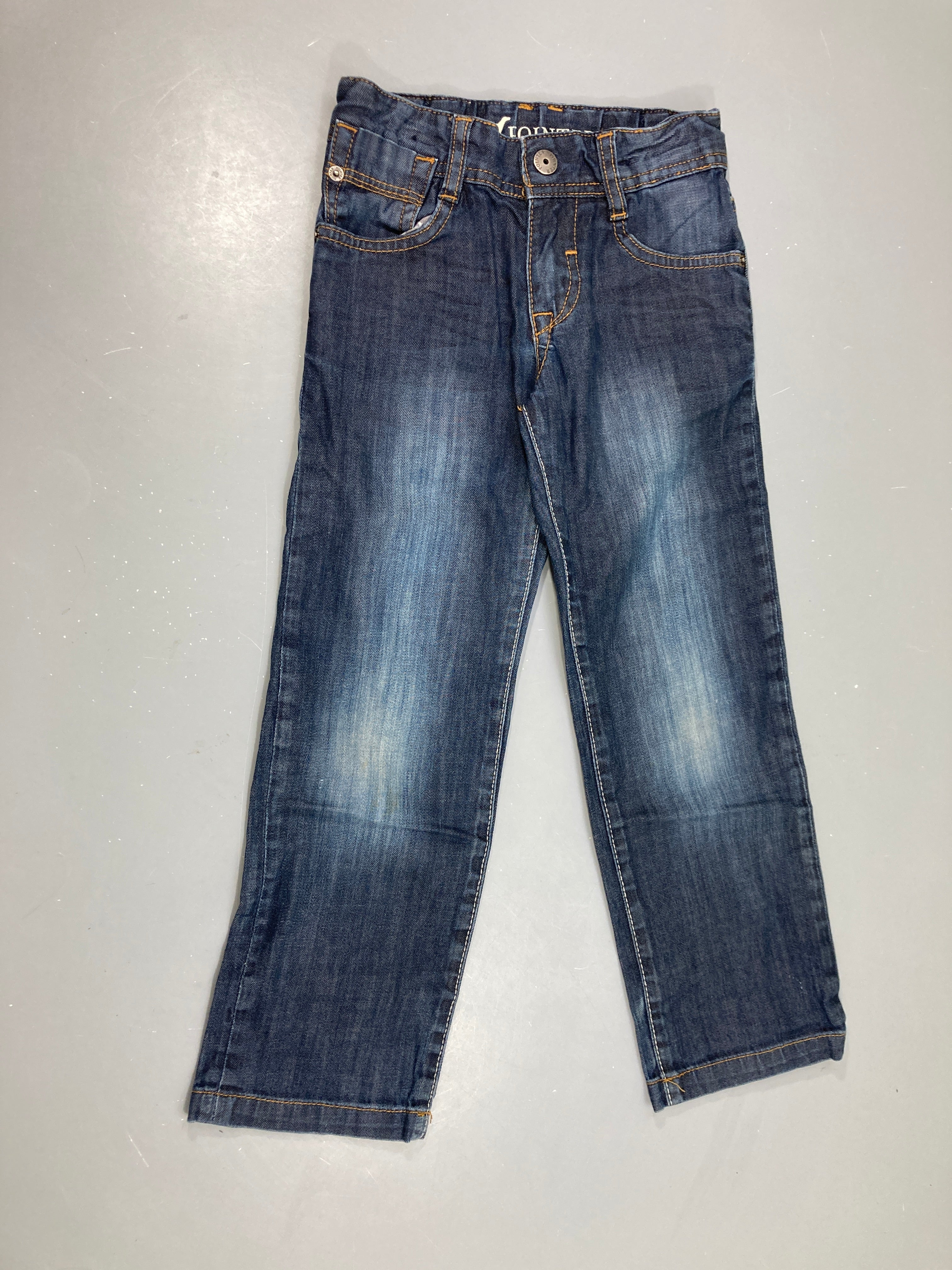 Jeans foncé effet délavé