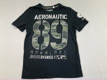 T-shirt m.c noir aeronautic 89