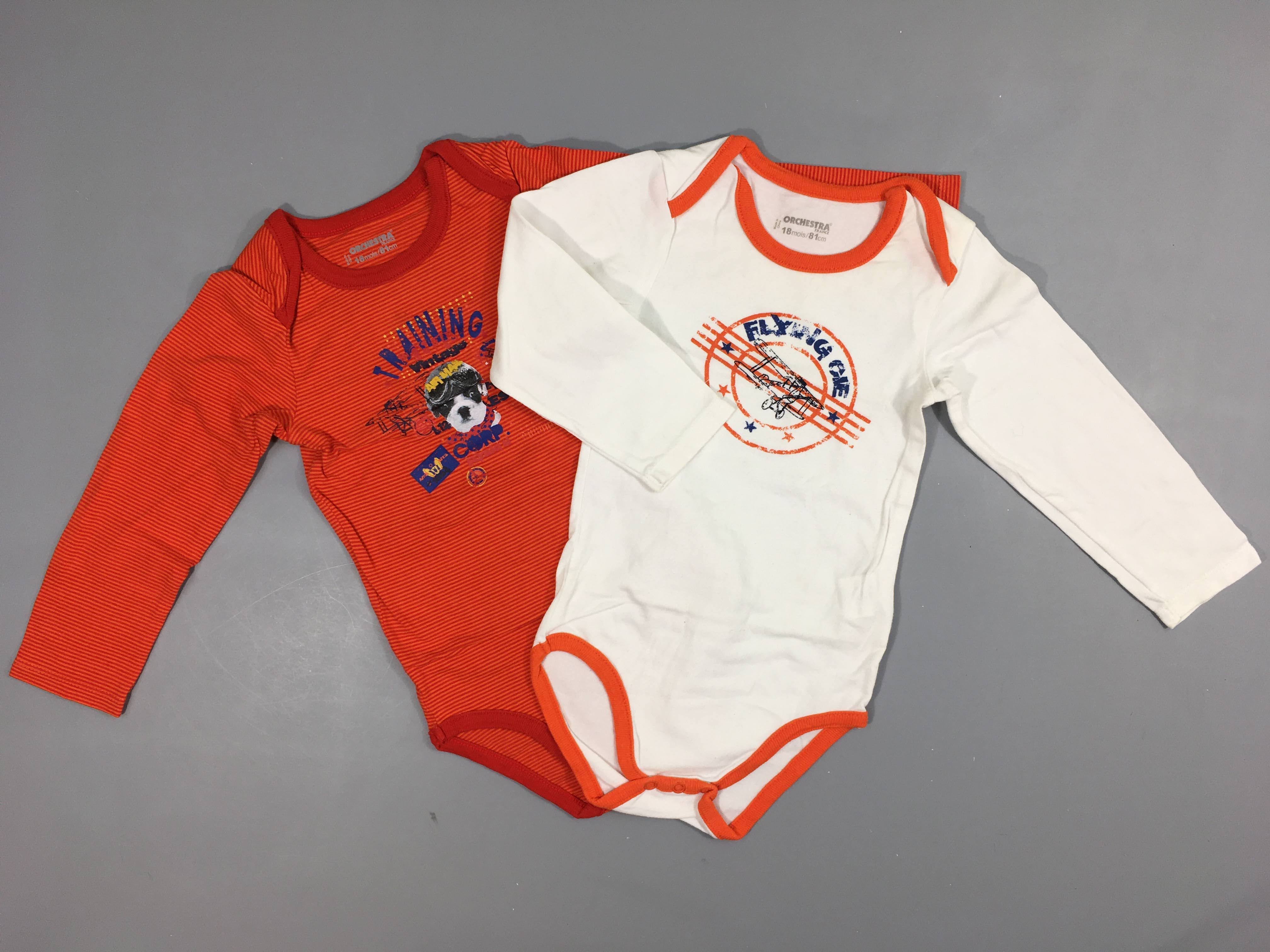 2 Bodies m.l blanc orange avions