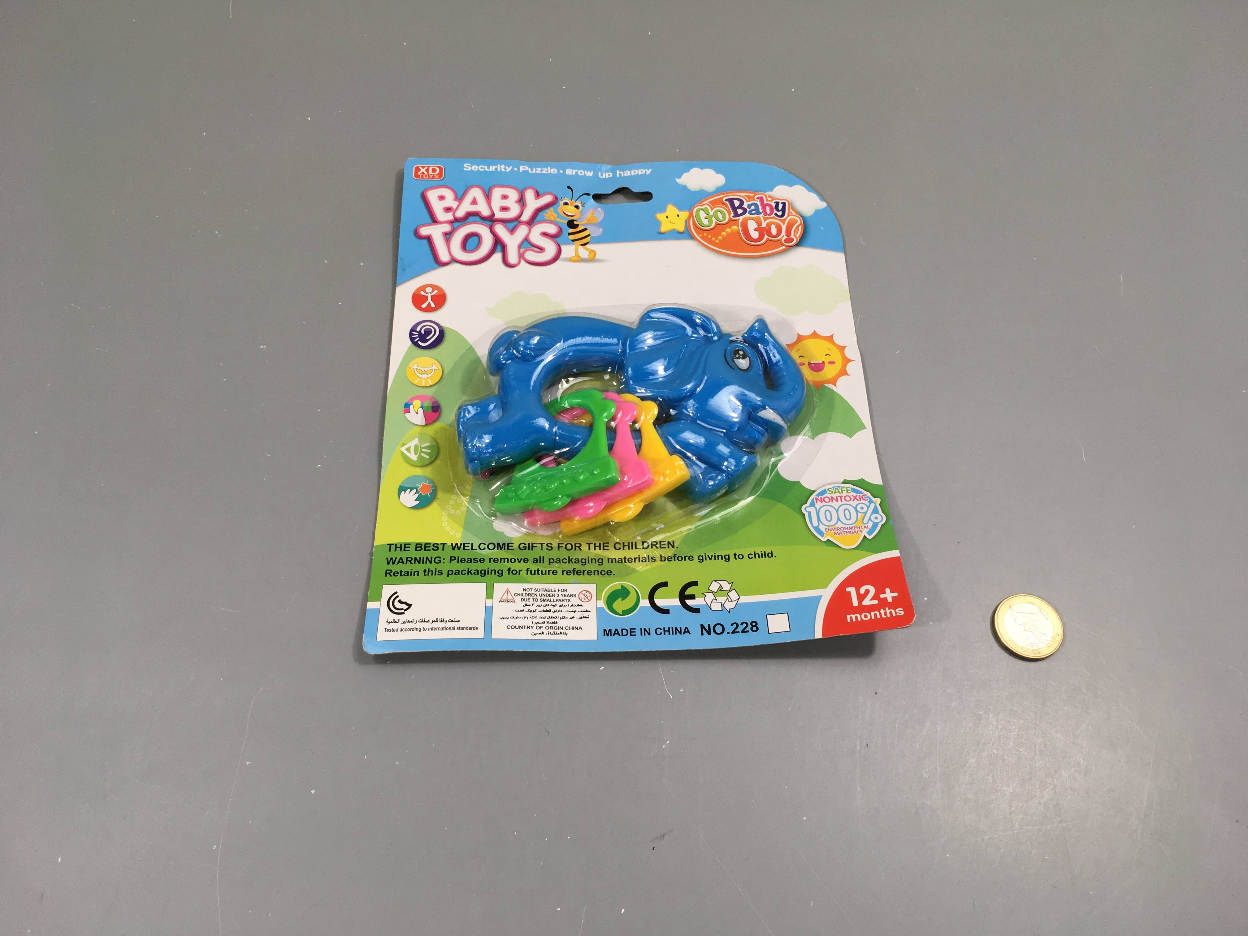 Neuf-Baby Toys Eléphant Hochet +12m