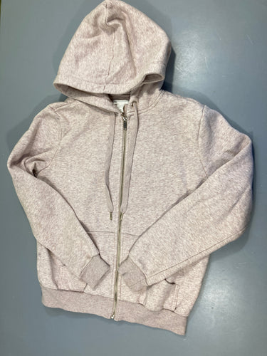 Sweat zippé apc rose extra pâle chiné Légèrement bouloché, moins cher chez Petit Kiwi