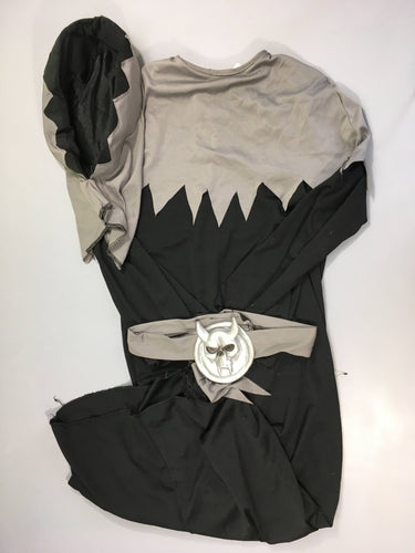 Déguisement Halloween noir/gris ceinture monstre + cagoule, moins cher chez Petit Kiwi