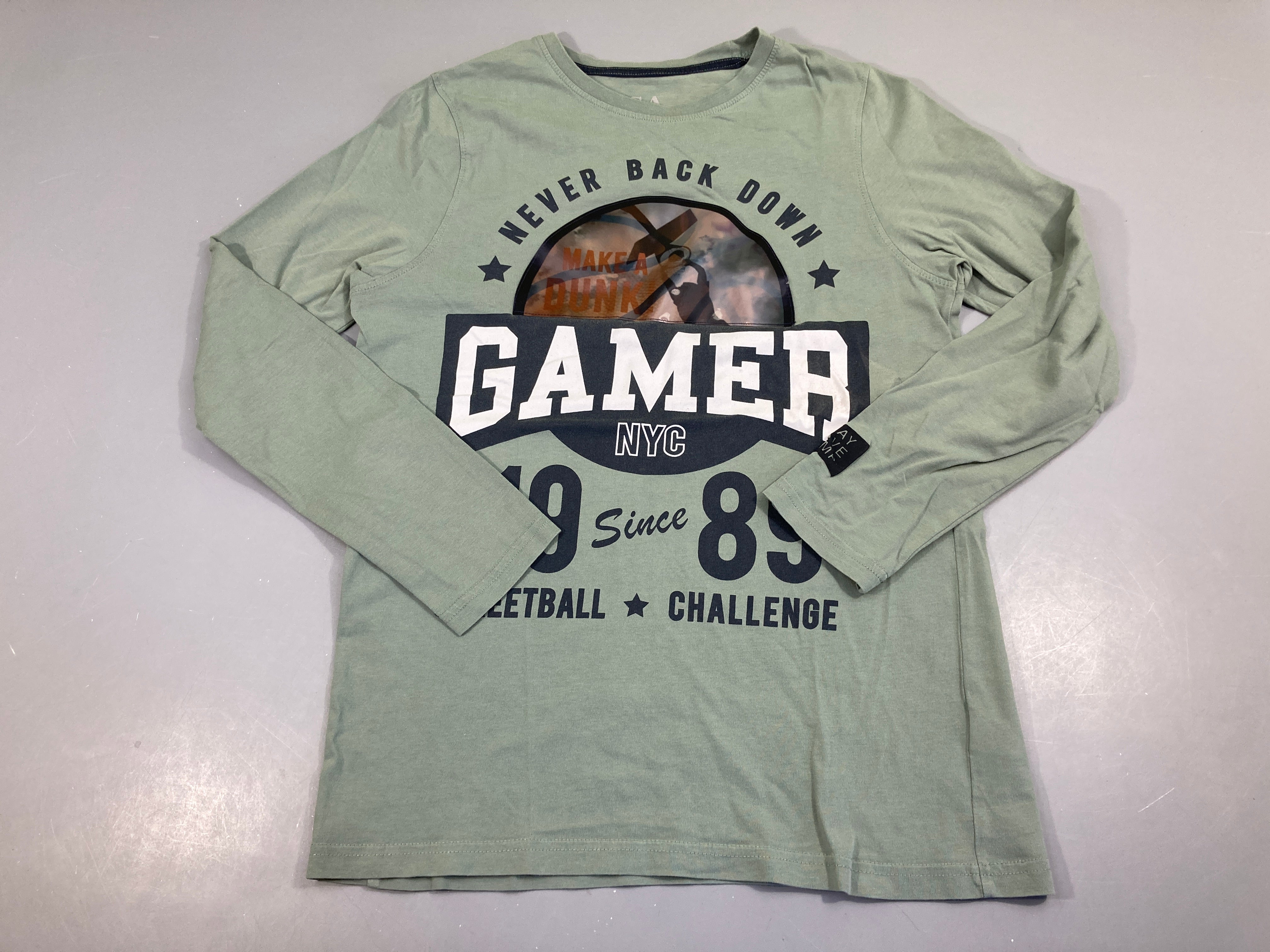 T-shirt m.l vert Gamer