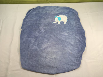 Housse éponge bleue éléphant pour matelas à langer