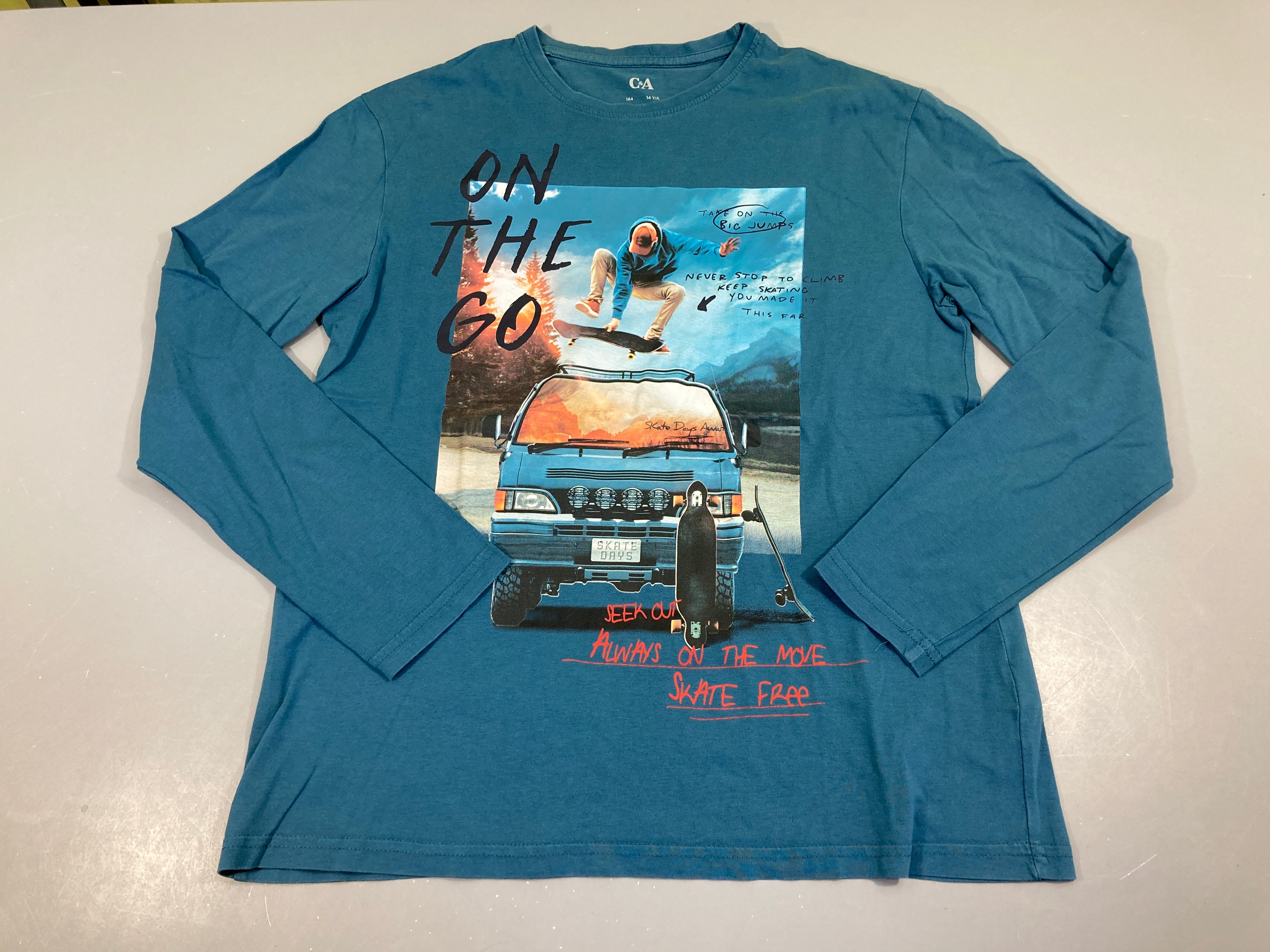 T-shirt m.l bleu skate
