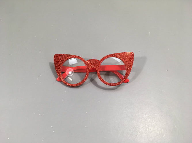 Déguisement lunettes pailletées rouge, moins cher chez Petit Kiwi