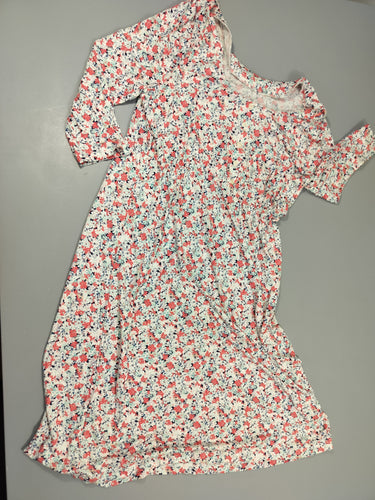 Robe m.l de grossesse blanche à fleurs, moins cher chez Petit Kiwi