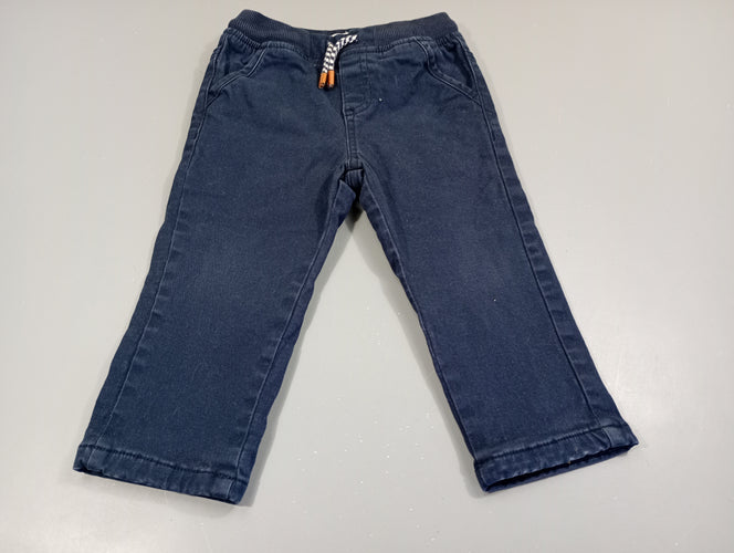 Pantalon bleu marine, taille élastique, moins cher chez Petit Kiwi