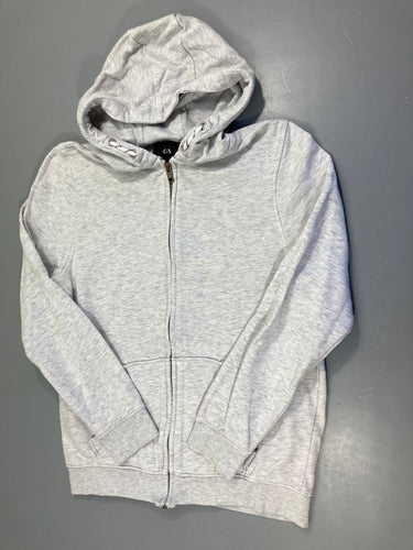 Sweat zippé à capuche gris chiné, moins cher chez Petit Kiwi