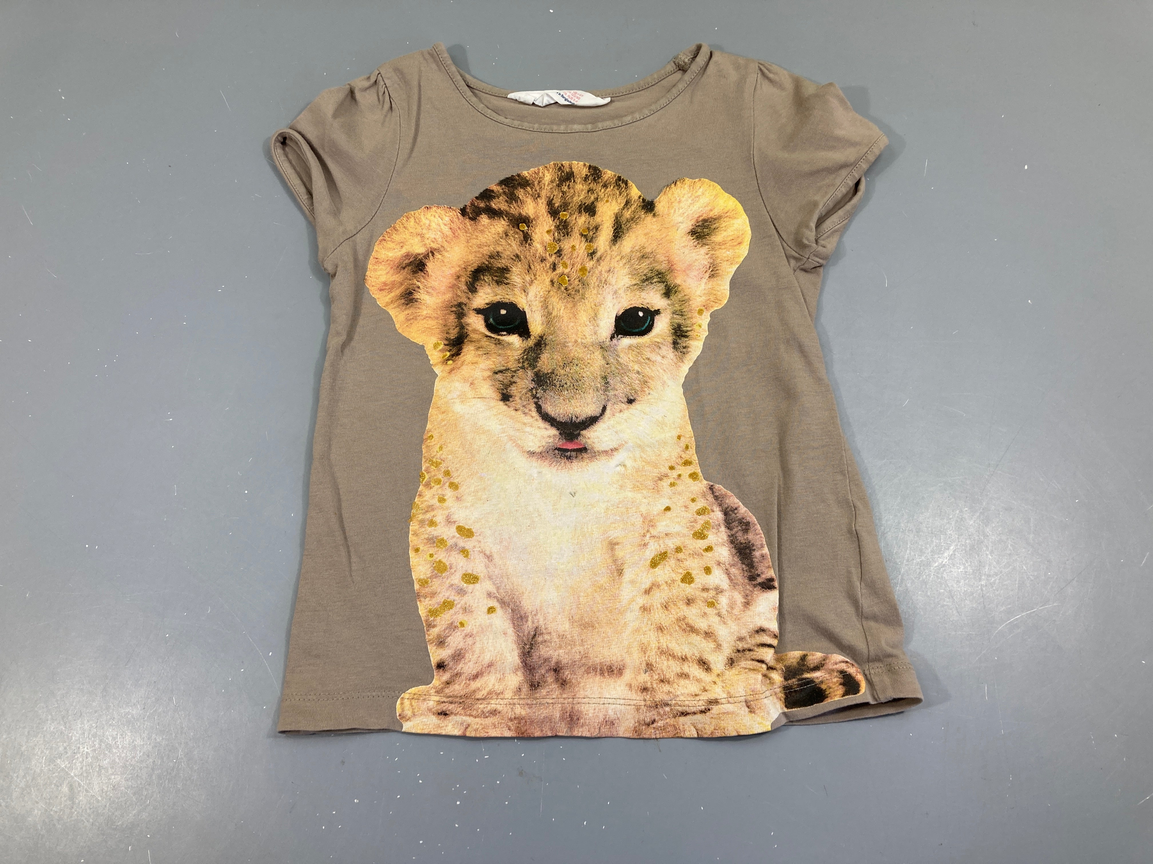 T-shirt m.c beige félin