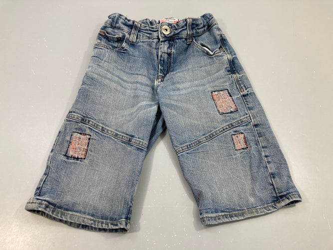 Bermuda en jeans avec empiècements, moins cher chez Petit Kiwi