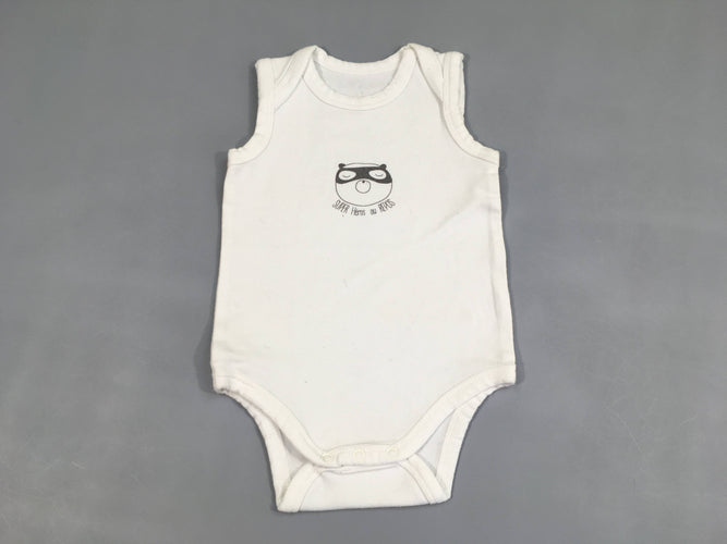 Body s.m blanc super héros, moins cher chez Petit Kiwi