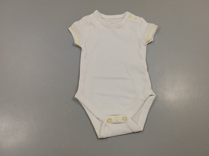 Body m.c blanc , jaune, moins cher chez Petit Kiwi