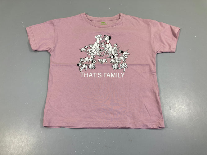 T-shirt m.c lila Dalmatiens Légèrement bouloché, moins cher chez Petit Kiwi