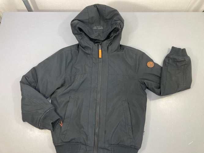 Veste zippée à  capuche noire, moins cher chez Petit Kiwi