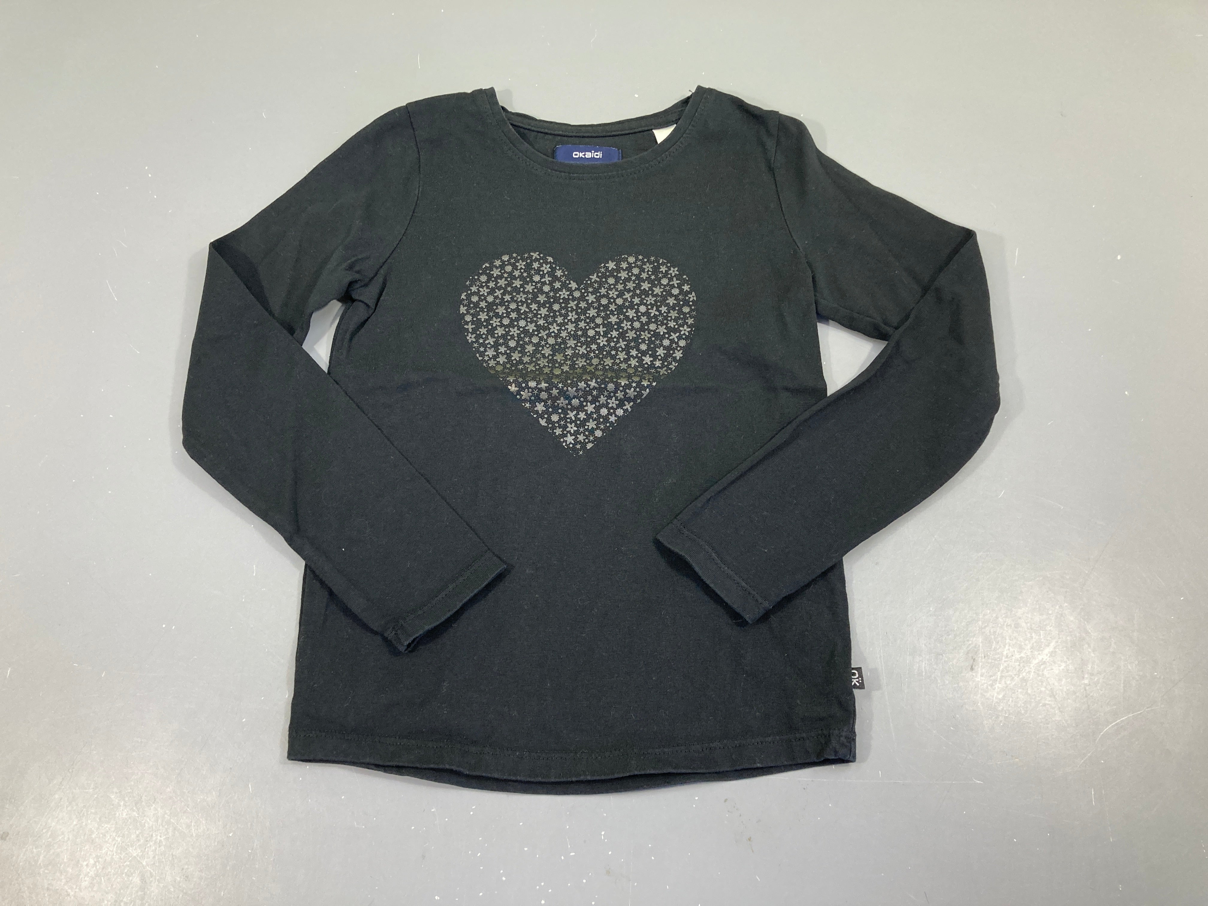 T-shirt m.l noir coeur