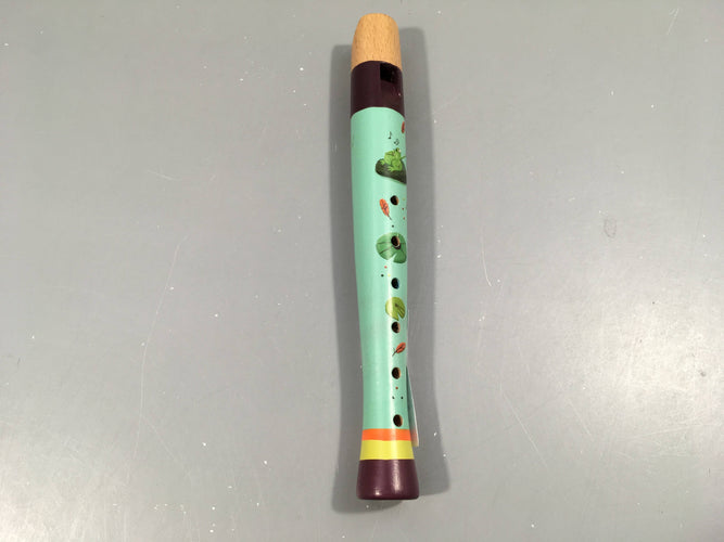 Flûte - Dans la jungle bleu, peinture légèrement écaillée par endroits, moins cher chez Petit Kiwi