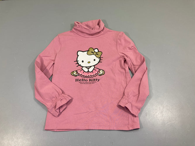 T-shirt m.l col roulé rose Kitty, moins cher chez Petit Kiwi