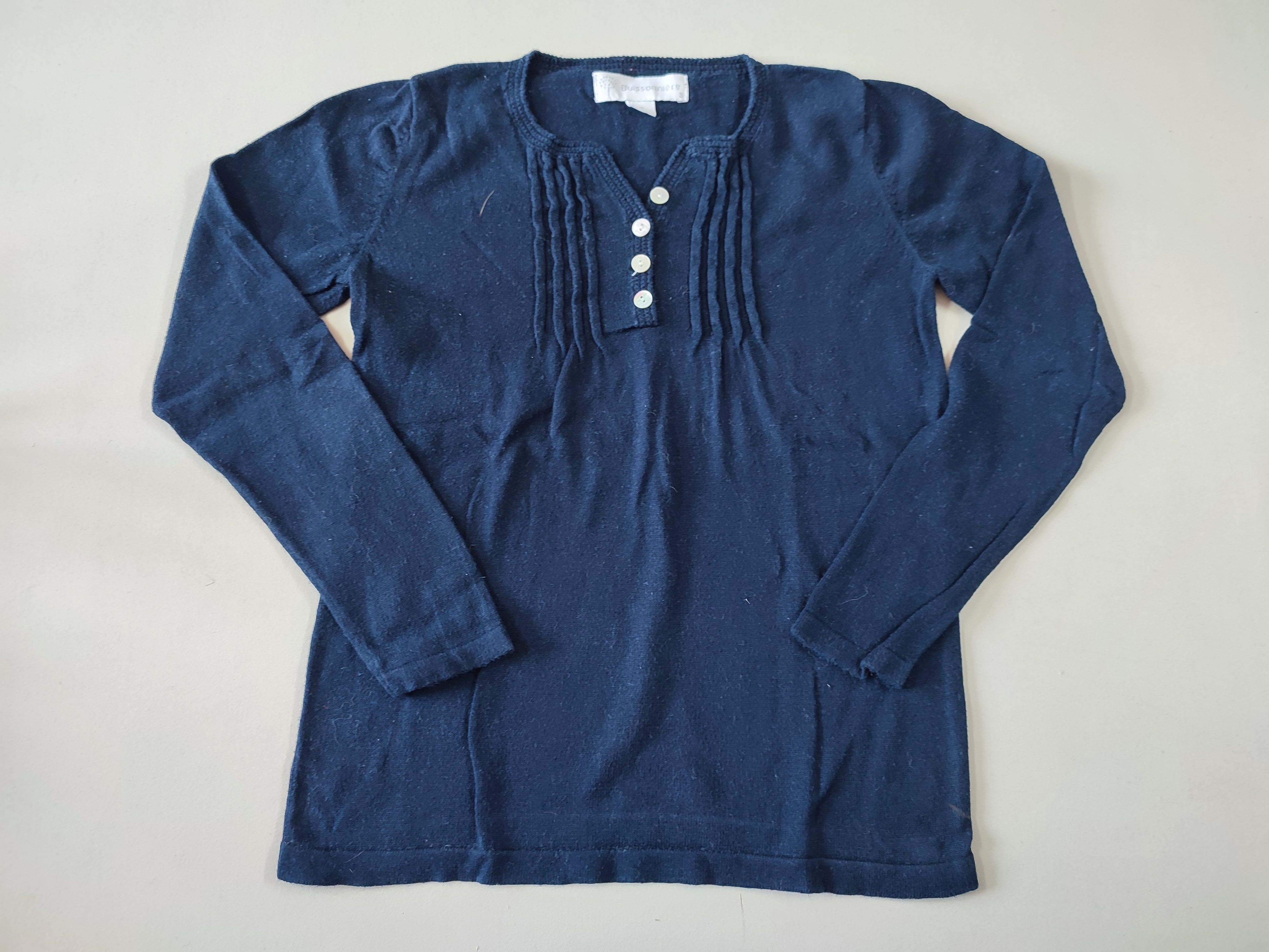 Pull fin bleu marine 4 boutons na crés