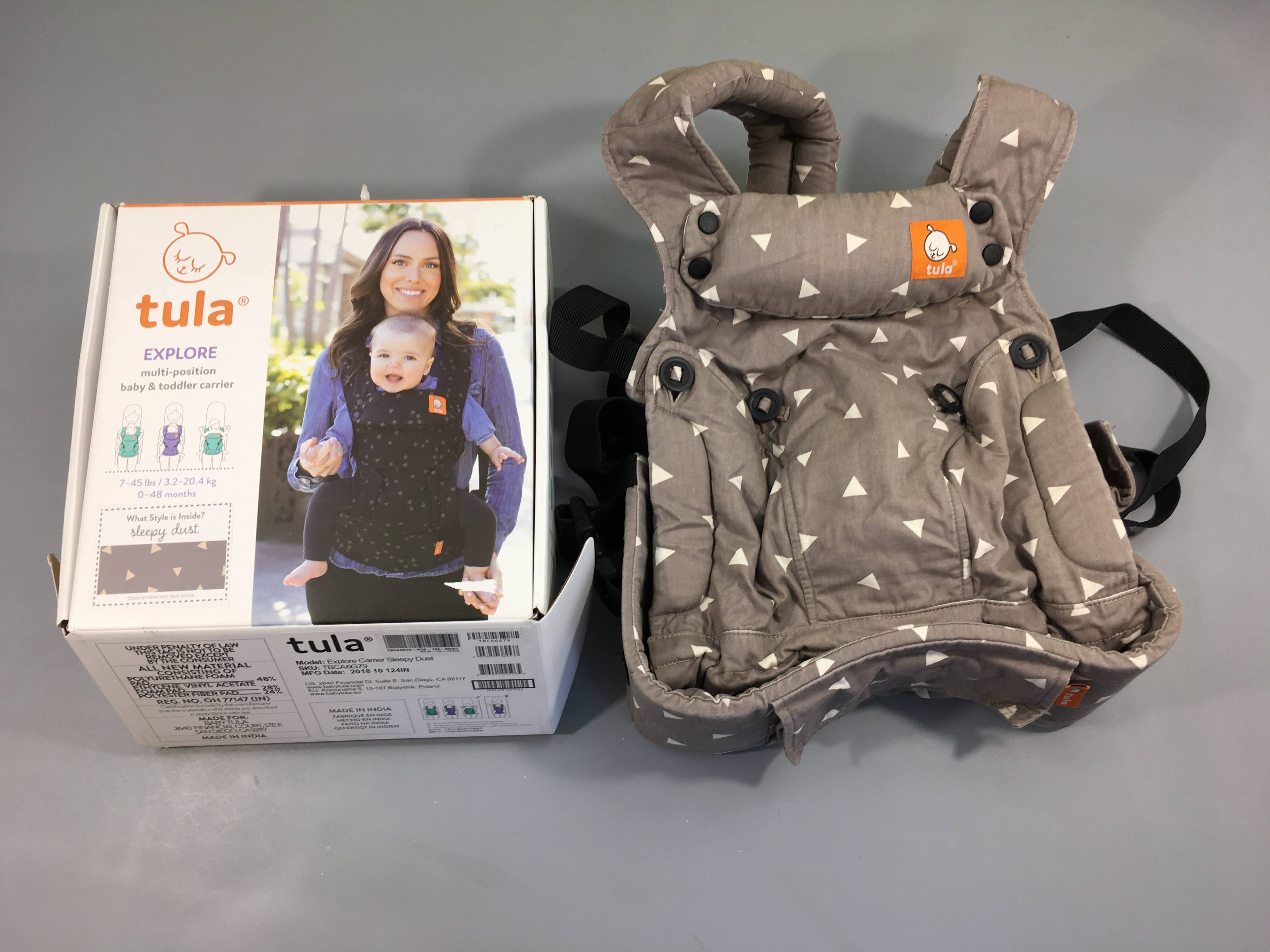 Porte-bébé Explore Sleepy Dust - portage avant et dorsal - jusque 20kg - 4 ans - Tula - valeur neuf 150€