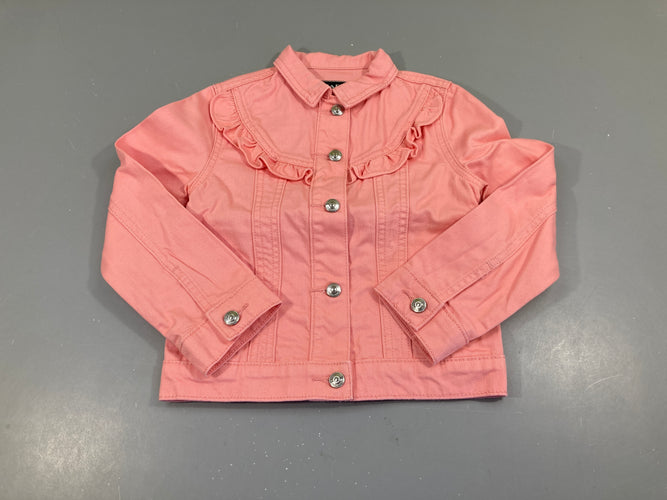 Veste en jean rose, moins cher chez Petit Kiwi