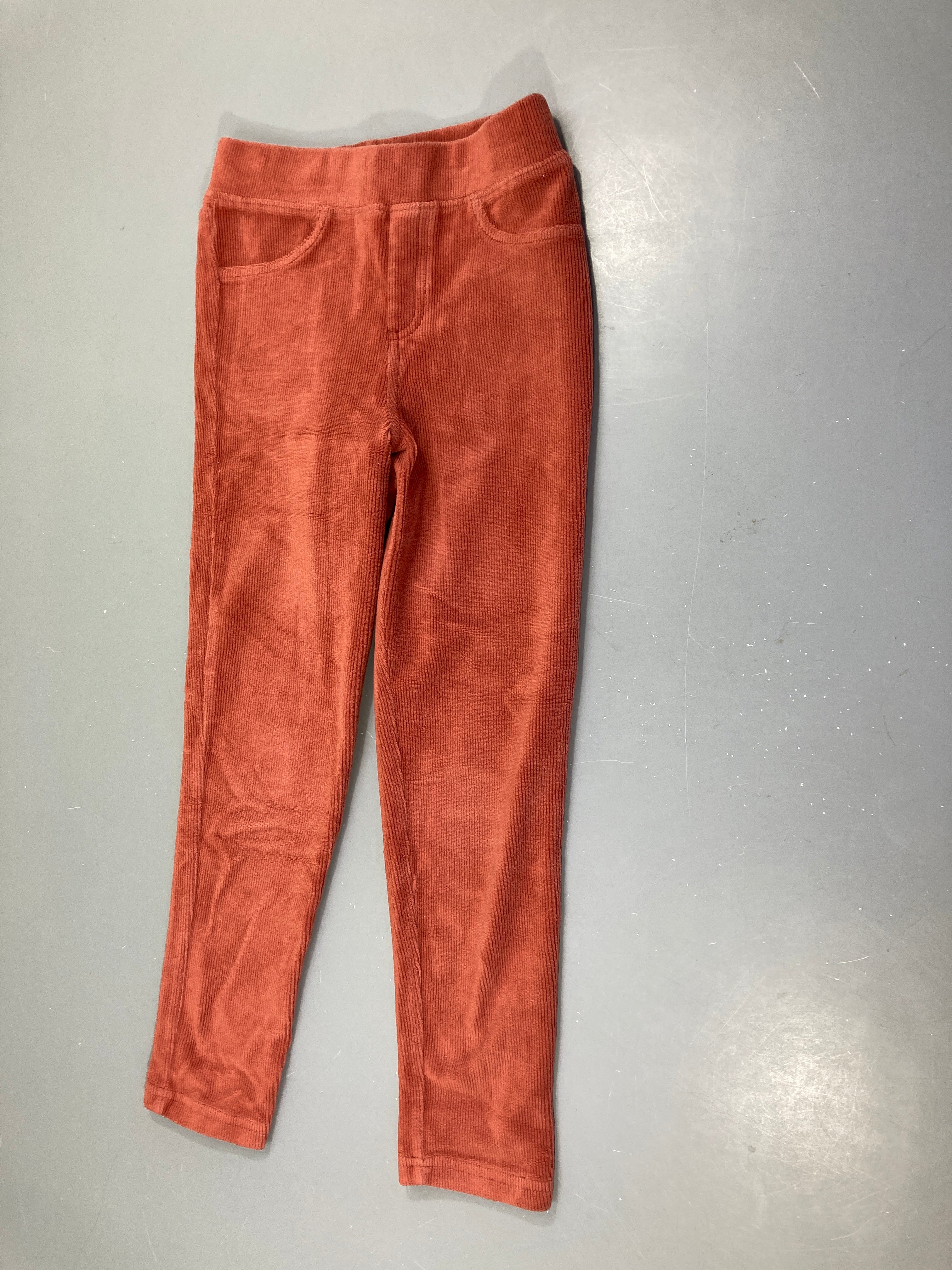 Tregging côtelé terracotta