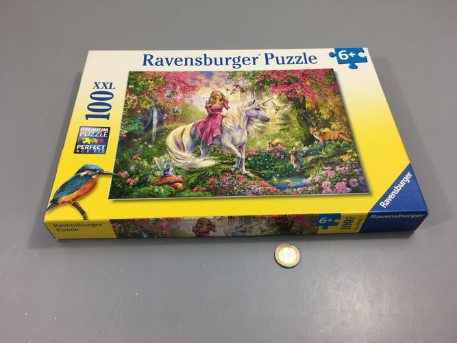 Puzzle licorne, 100 pcs, 6+, moins cher chez Petit Kiwi