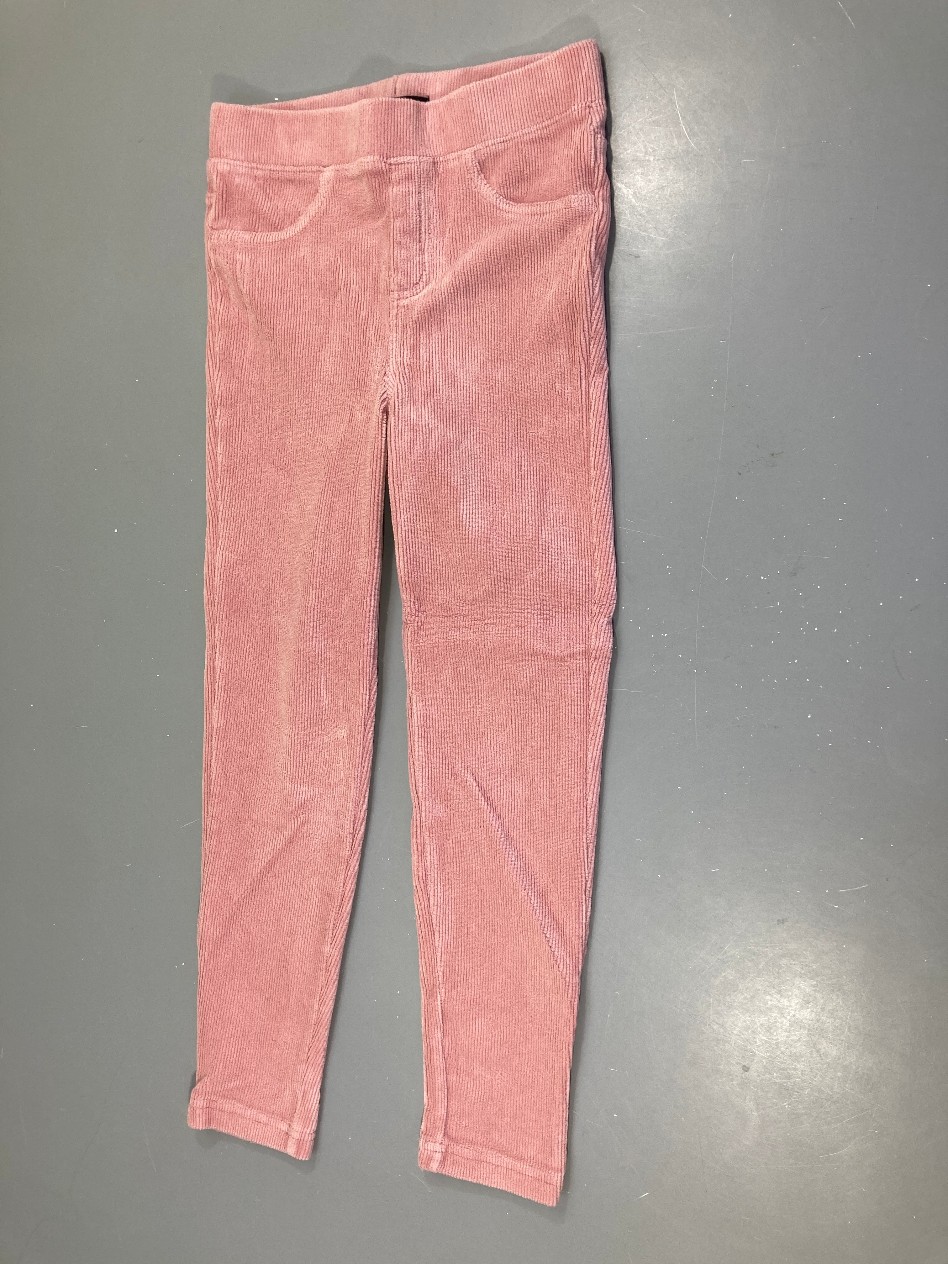 Tregging côtelé rose