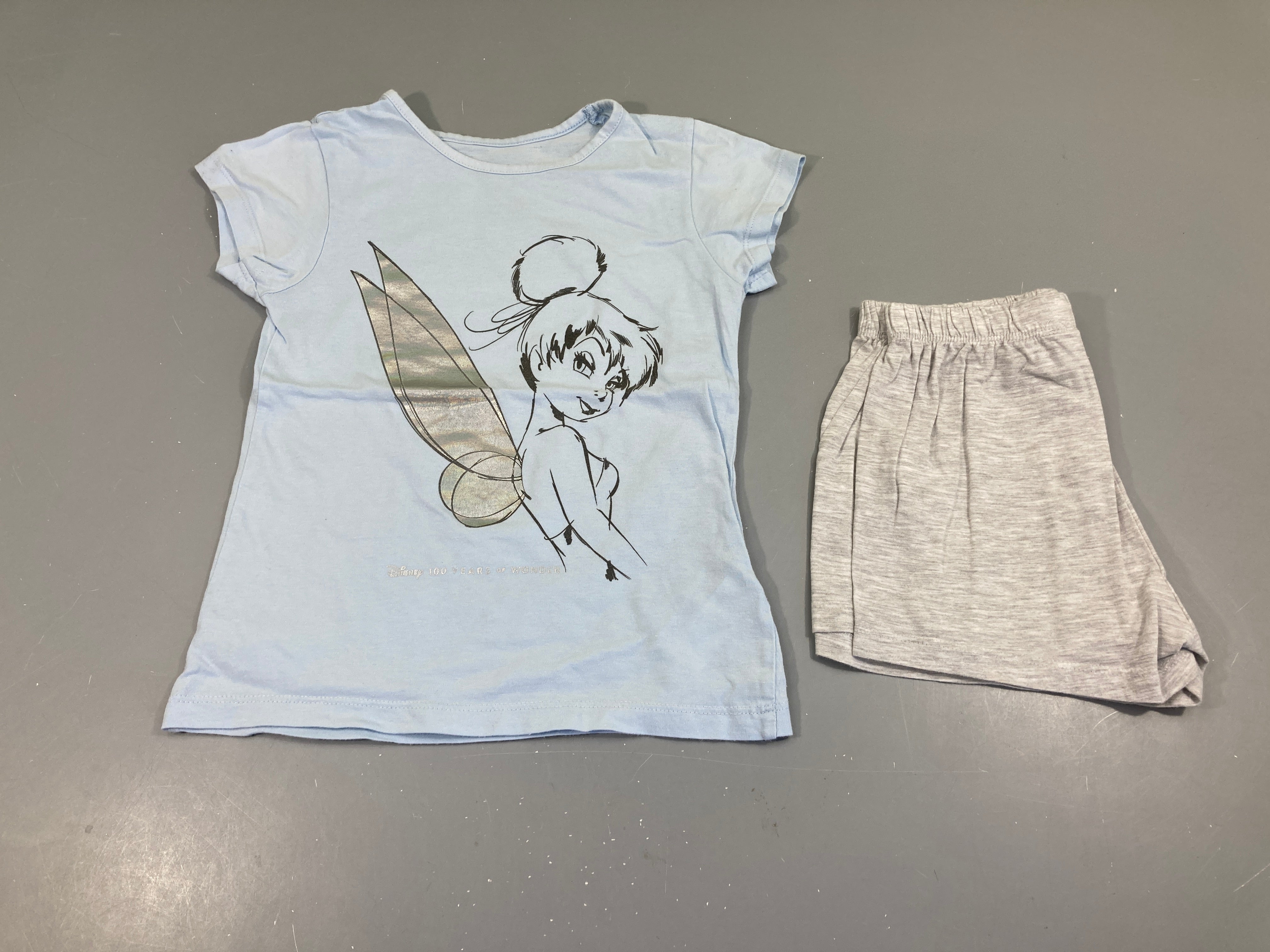 Pyjashort 2pcs jersey bleu Fée clochette