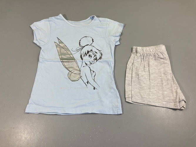 Pyjashort 2pcs jersey bleu Fée clochette, moins cher chez Petit Kiwi
