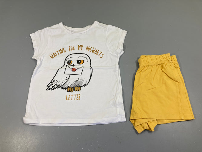 Pyjashort 2pcs jersey blanc-jaune Harr.y Potter, moins cher chez Petit Kiwi