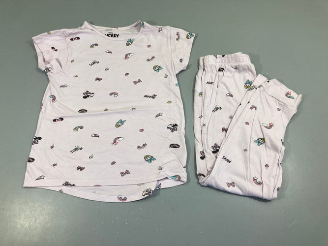 Pyjama 2pcs jersey lilas Minnie, moins cher chez Petit Kiwi