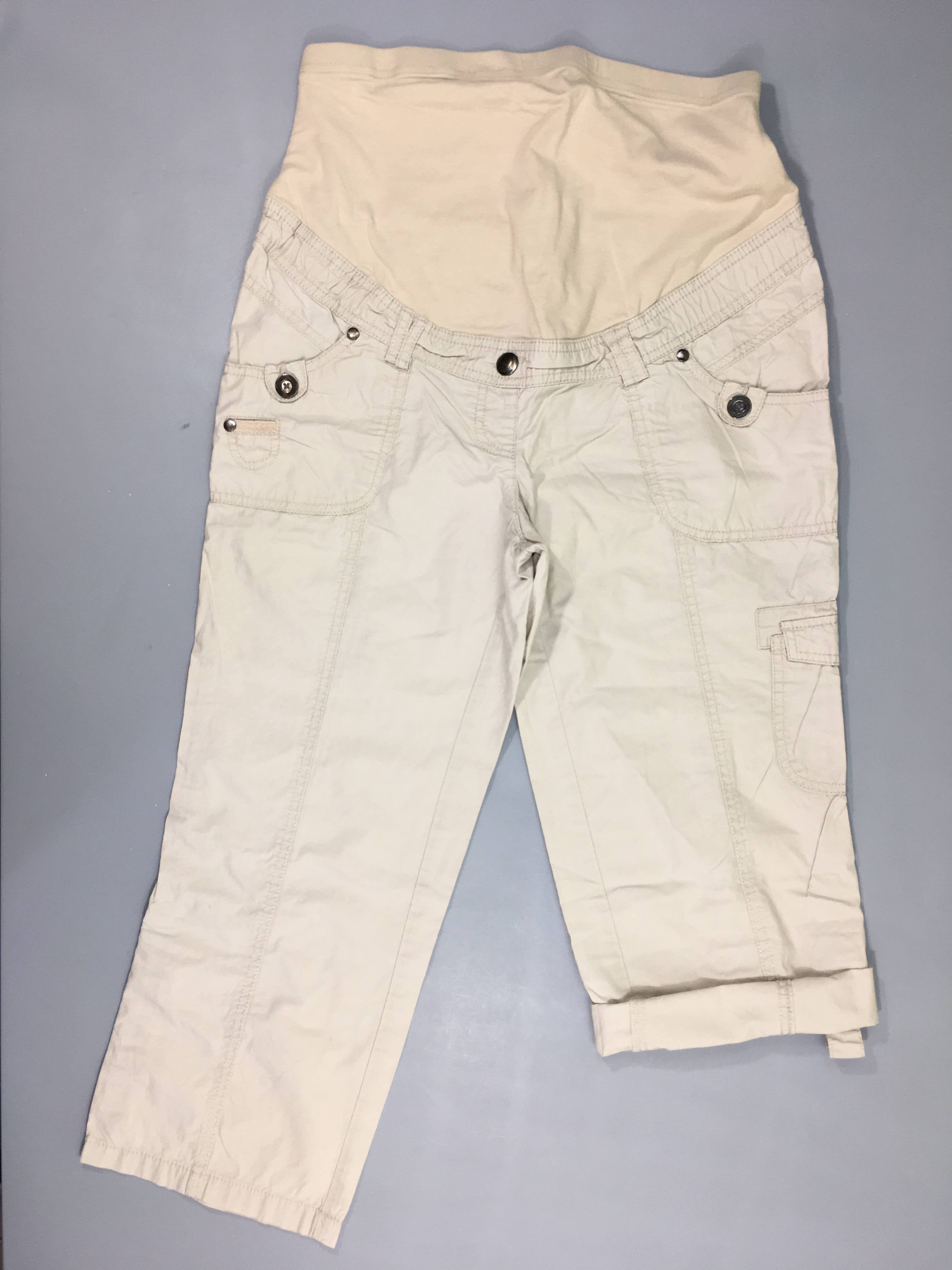 Pantacourt beige poches latérales