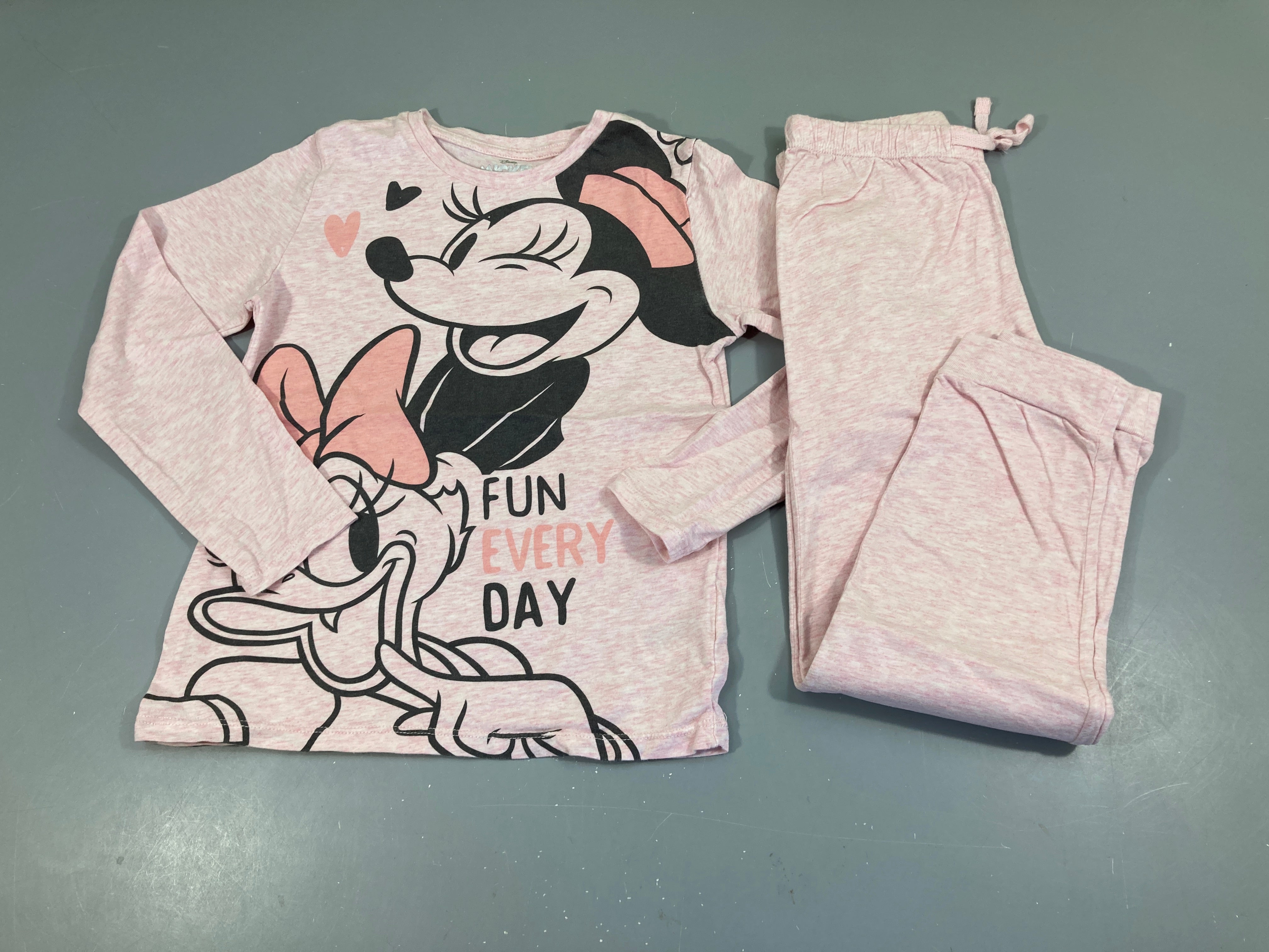 Pyjama 2pcs jersey rose chiné Minnie