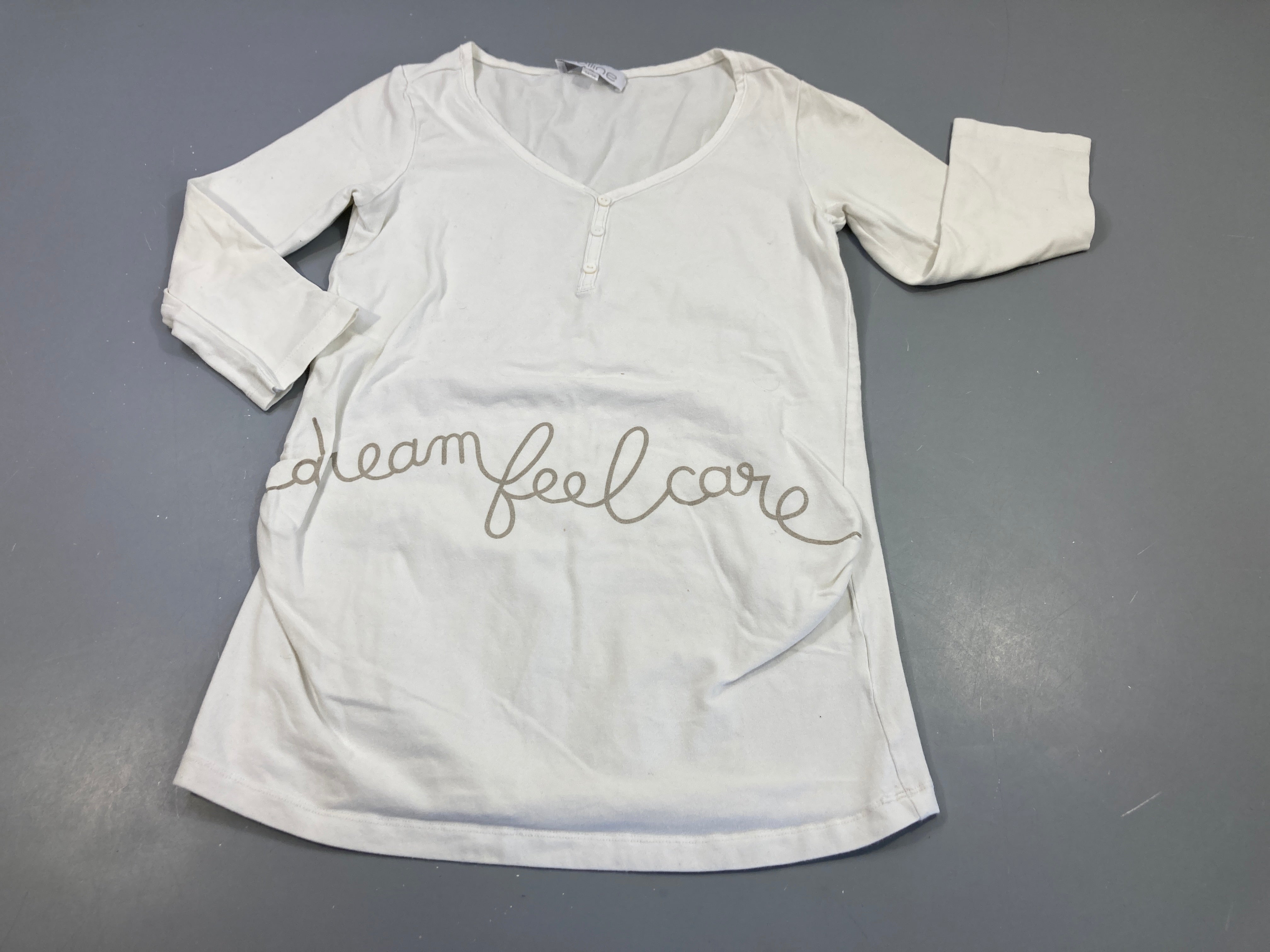 T-shirt m.l blanc de grossesse 