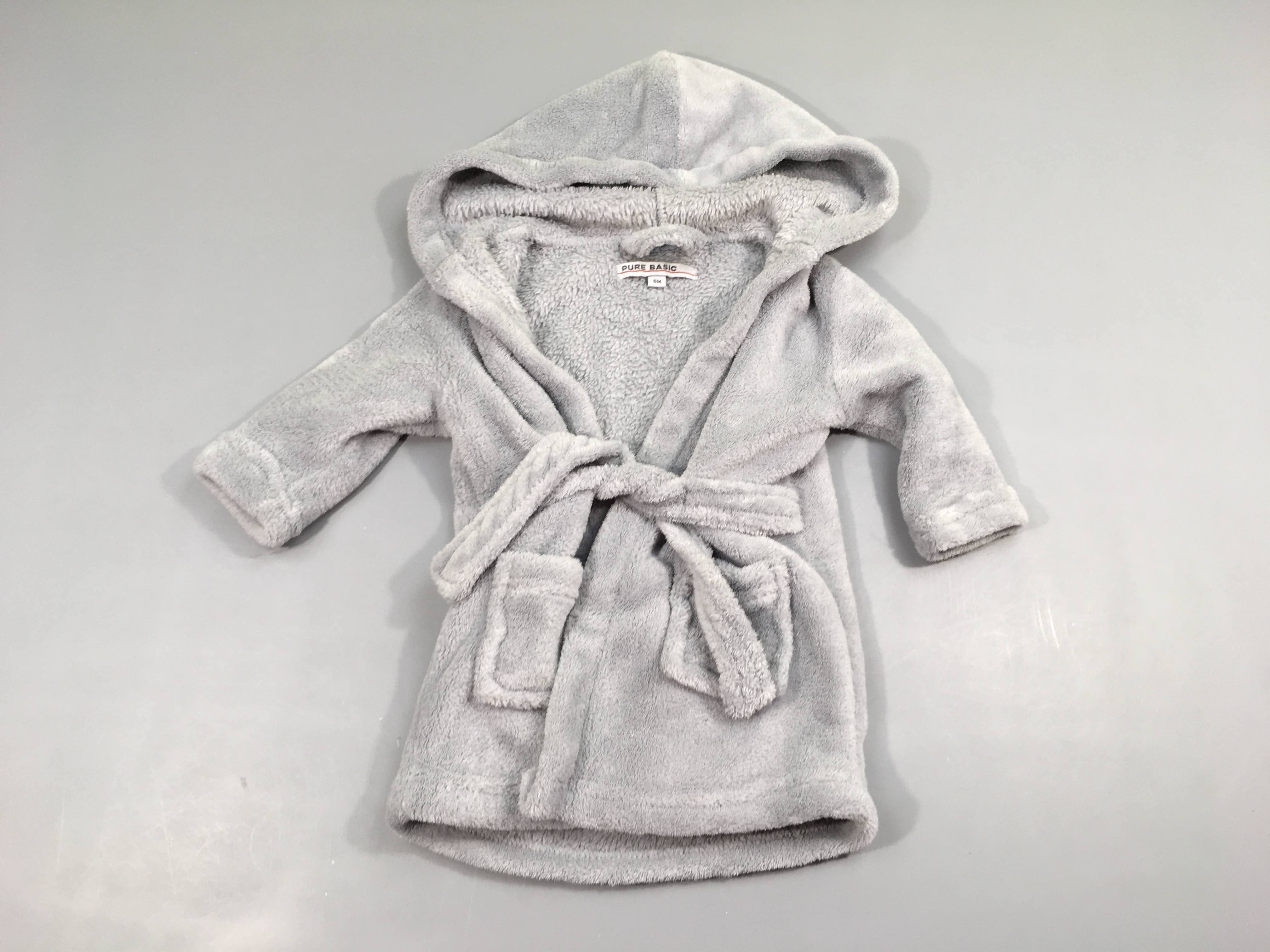 Peignoir velours gris