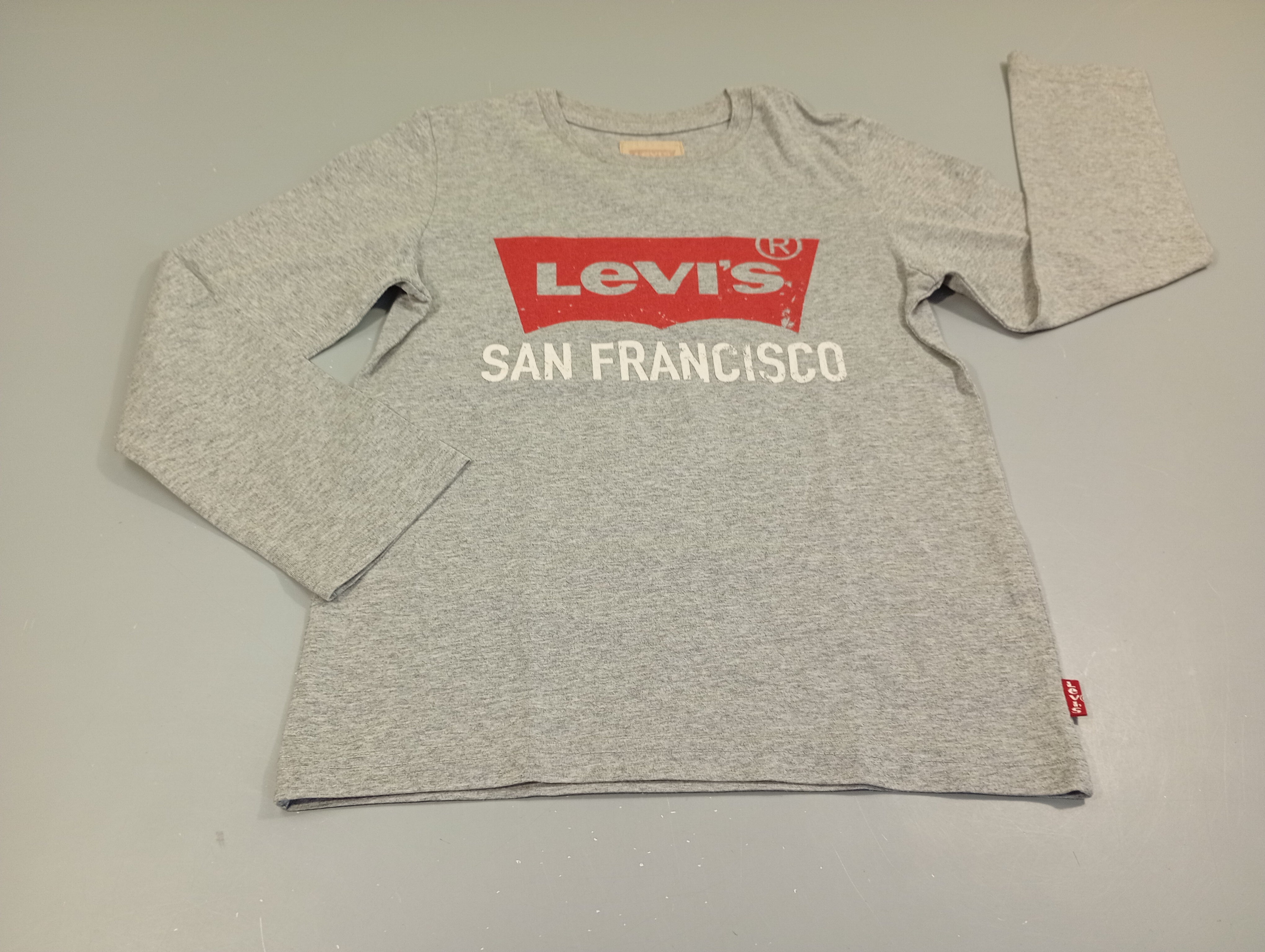 T-shirt m.l gris clair flammé 